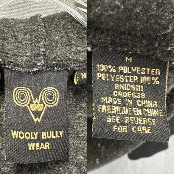 Wooly Bully Wear Colorado black fleece zip up hooded jacket size medium - Picture 9 of 16